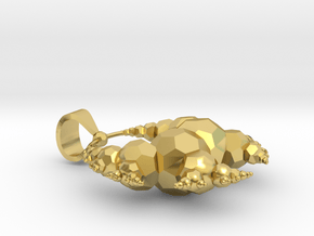 Mini Solid Kleinian Fractal  in Polished Brass