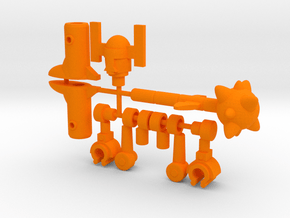 Acroyear Warrior in Orange Processed Versatile Plastic: Extra Small