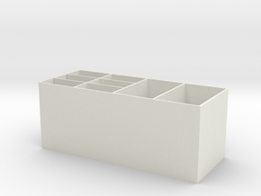 Multi layer storage box in White Natural Versatile Plastic