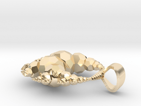 Kleinian Fractal Solid (large version) in 14k Gold Plated Brass