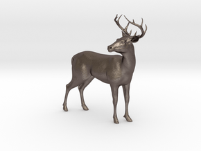 Deer in Polished Bronzed-Silver Steel