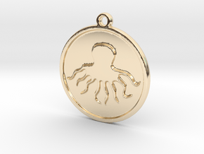 Octopus in 14k Gold Plated Brass