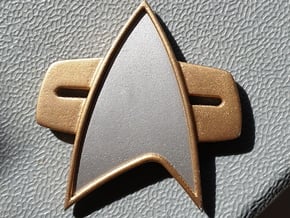 Star Trek - DS9 Com Badge x4 in Tan Fine Detail Plastic