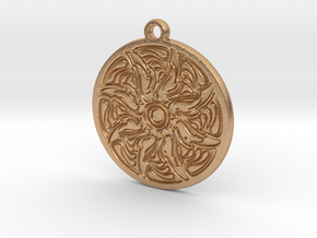 Abstract circle pendant in Natural Bronze