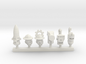 Tank Knight Heads Collection 1 in White Natural Versatile Plastic