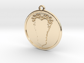 Love Pendant in 14k Gold Plated Brass