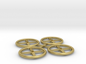 Early D&RG Brake Wheels in Natural Brass: 1:20