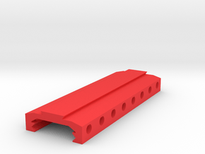Picatinny to Dovetail Rail Adapter (8 Slots) in Red Processed Versatile Plastic