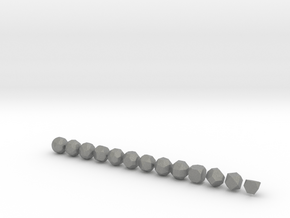 Archimedean Solids - 1 Inch - Rounded V1 in Gray PA12