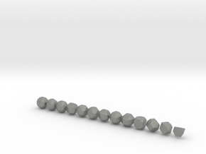 Archimedean Solids - 1 Inch - Normal in Gray PA12