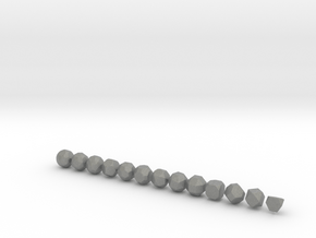 Archimedean Solids - 1 Inch - Rounded V2 in Gray PA12