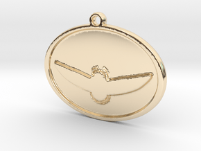 Scarab Beetle pendant in 14k Gold Plated Brass