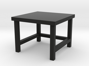 Small Indoor Table in Black Natural Versatile Plastic: Extra Small