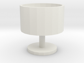 Mini Table Lamp in White Natural Versatile Plastic: Extra Small