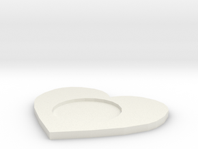 Coaster in White Natural Versatile Plastic: Small