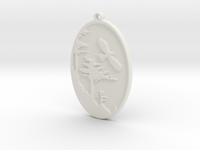 Eagle pendant in White Natural Versatile Plastic
