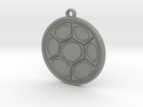 Abstract circle pendant in Gray PA12