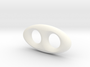 Scarf Holder No 1 (S) in White Processed Versatile Plastic