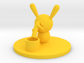 Mid-Autumn Bunny in Yellow Processed Versatile Plastic