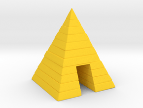 Pyramid in Yellow Processed Versatile Plastic