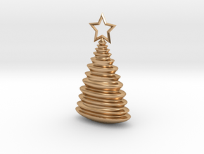Holiday Tree Pendant in Polished Bronze
