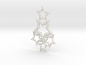 Stars Pendant in White Premium Versatile Plastic
