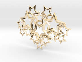 Stars Neckpiece in 14k Gold Plated Brass