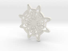 Snowflake pendant in White Natural Versatile Plastic
