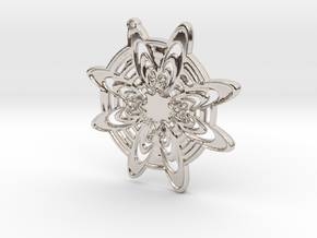 Snowflake pendant in Rhodium Plated Brass