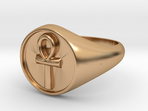 Ankh Ring Size 10 in Polished Bronze