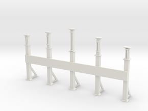 N scale entrance gate in White Natural Versatile Plastic