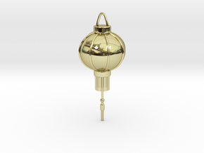 Round Lantern in 18k Gold Plated Brass