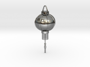 Round Lantern in Polished Silver