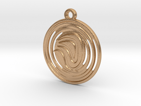 Abstract Pendant in Natural Bronze
