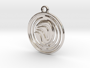 Abstract Pendant in Platinum