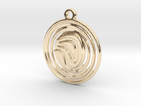 Abstract Pendant in 14k Gold Plated Brass
