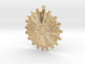 Flower pendant in 14k Gold Plated Brass