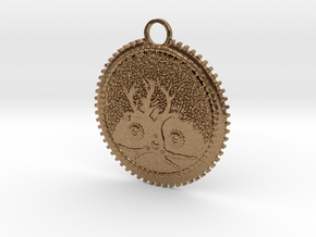 Tree of Life Pendant in Natural Brass