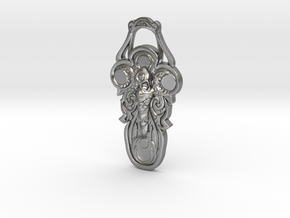 Skull Pendant in Natural Silver