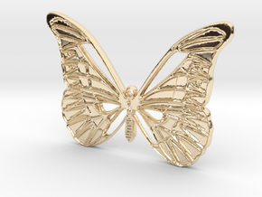 Tropical butterfly in 14k Gold Plated Brass