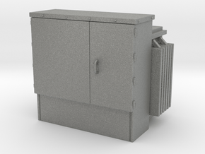 Padmount Transformer 01. 1:24 Scale (no base) in Gray PA12