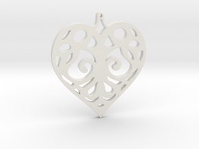 Heart Pendant Tiffanys Enchant Style in White Natural Versatile Plastic