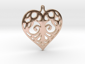 Heart Pendant Tiffanys Enchant Style in 14k Rose Gold