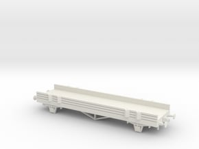 CCT Van Flatcar Bachmann with coupling hooks in White Natural Versatile Plastic