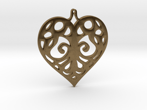 Heart Pendant Tiffanys Enchant Style in Natural Bronze