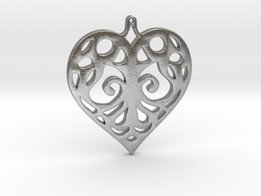 Heart Pendant Tiffanys Enchant Style in Natural Silver