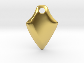 Twisted Thicc Pick ~1.7mm (UP twist) Wrist-Saver in Polished Brass