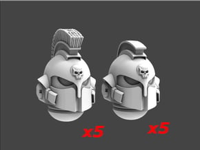 Next Gen Spartans Helmets Sprue 2 in Tan Fine Detail Plastic