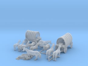 N Scale Wagons Horses 2 in Tan Fine Detail Plastic