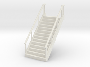 Stairs (wide) 1/72 in White Natural Versatile Plastic